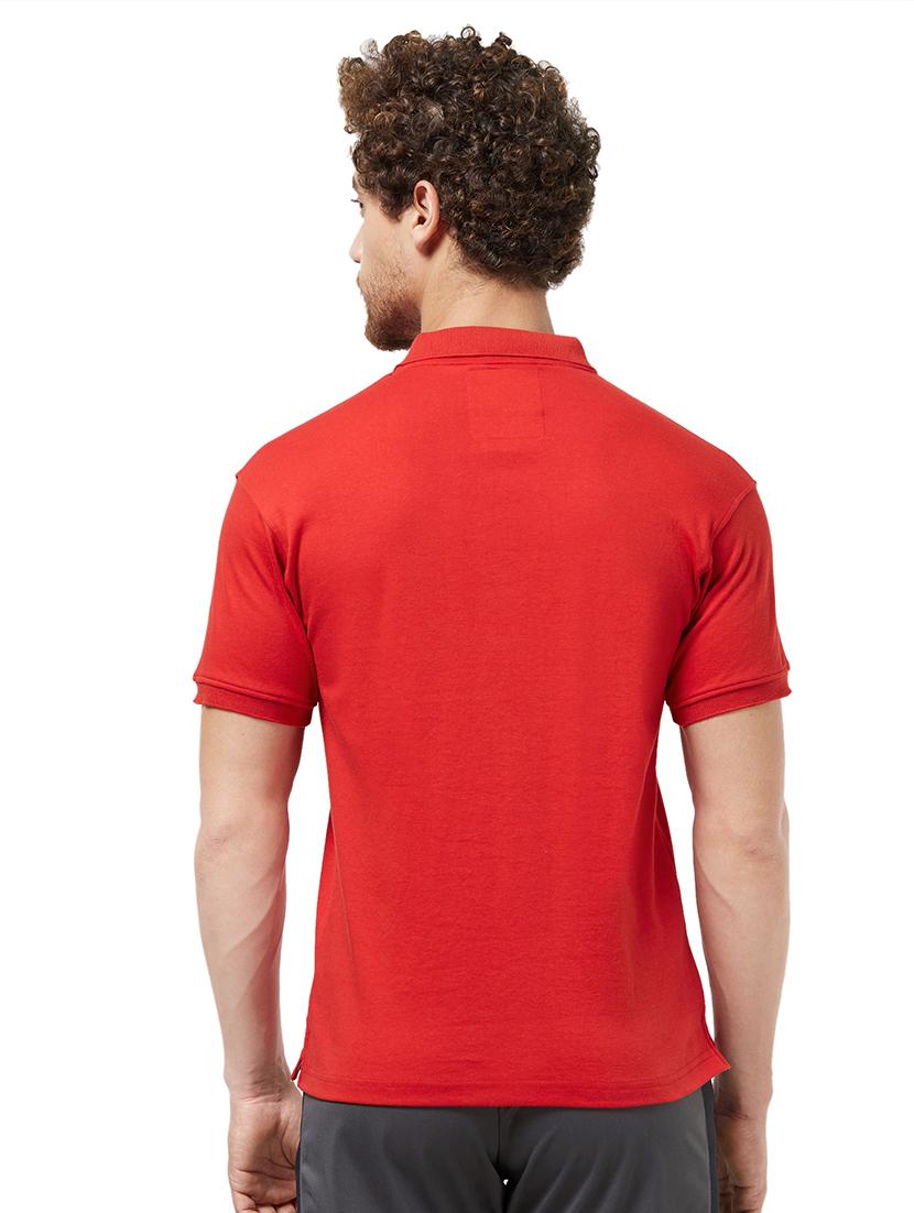 red solid polo t-shirt - 16563800 - Standard Image - 2