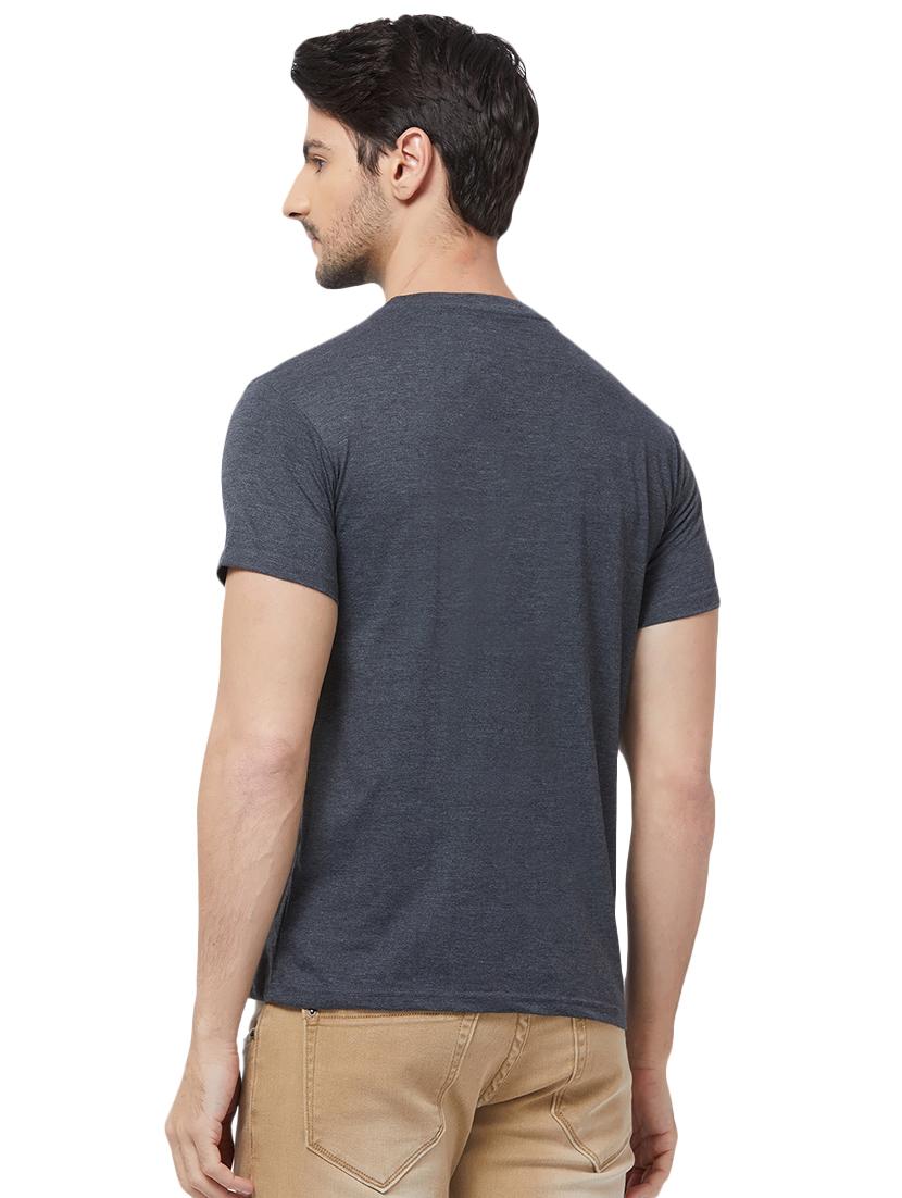 grey chest print t-shirt - 16563802 - Standard Image - 2