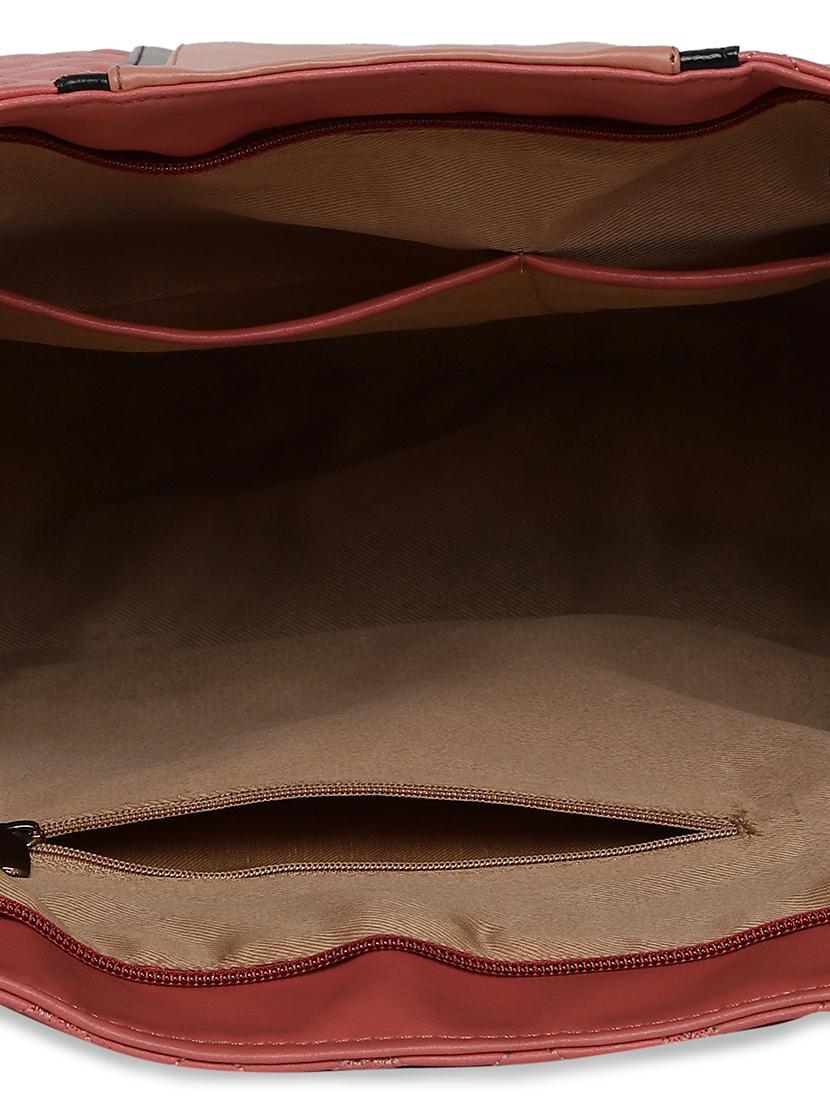 pink leatherette (pu) handbag - 16565605 - Standard Image - 2