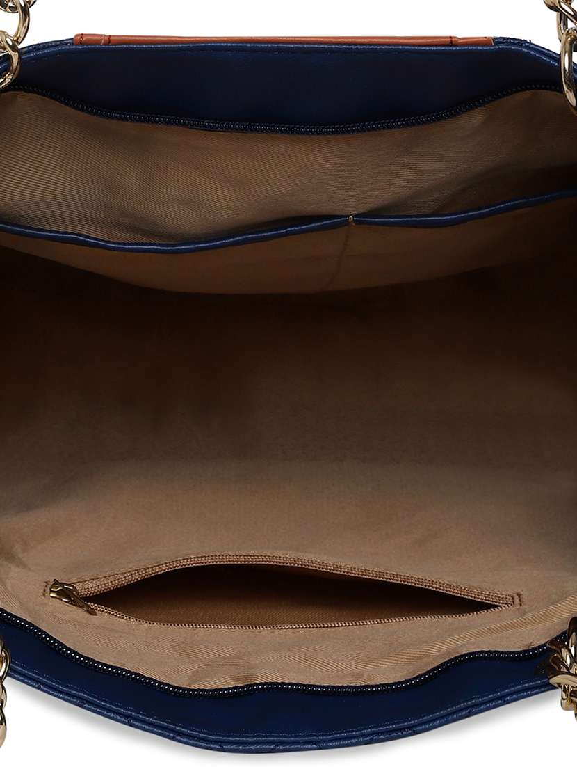 blue leatherette (pu) handbag - 16565611 -  Standard Image - 2