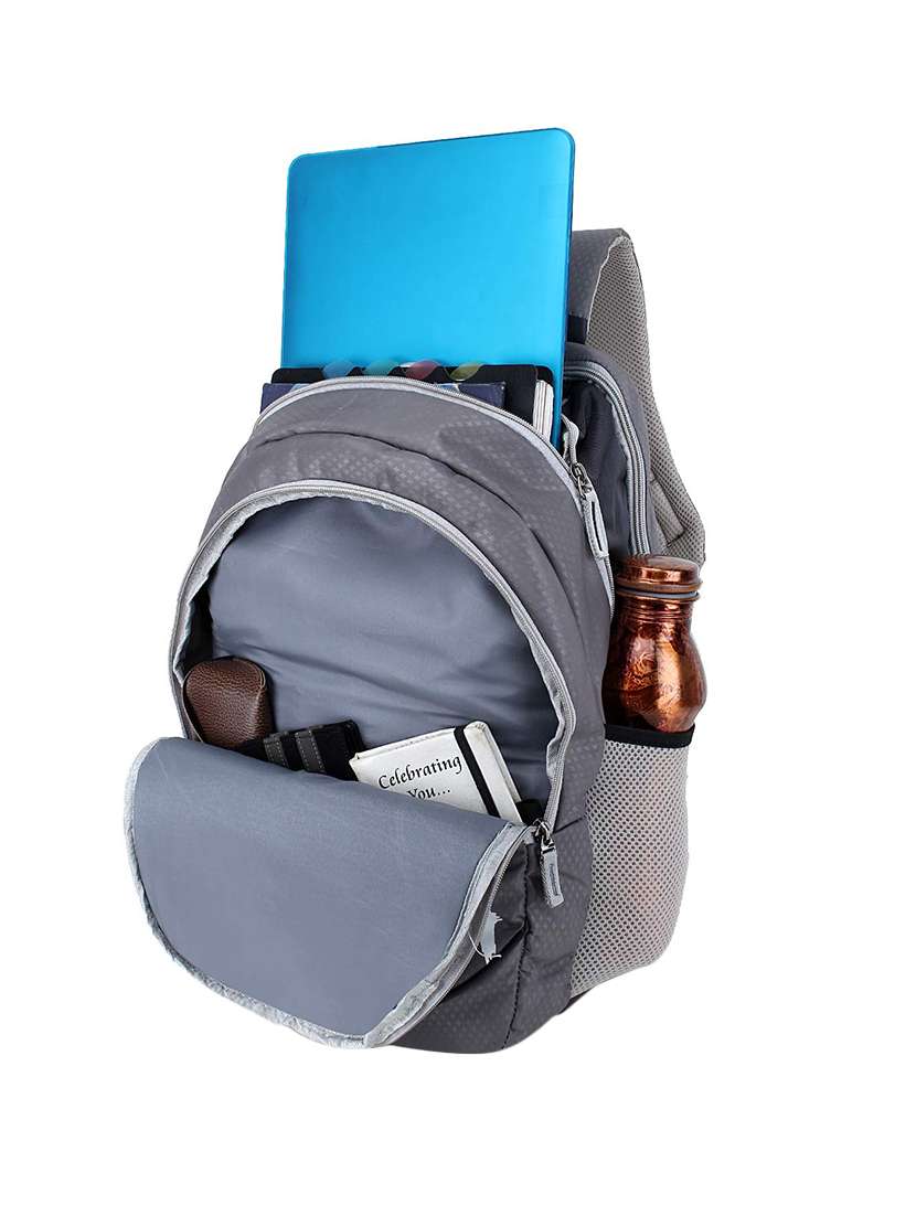 grey polyester backpack - 16566726 -  Standard Image - 2