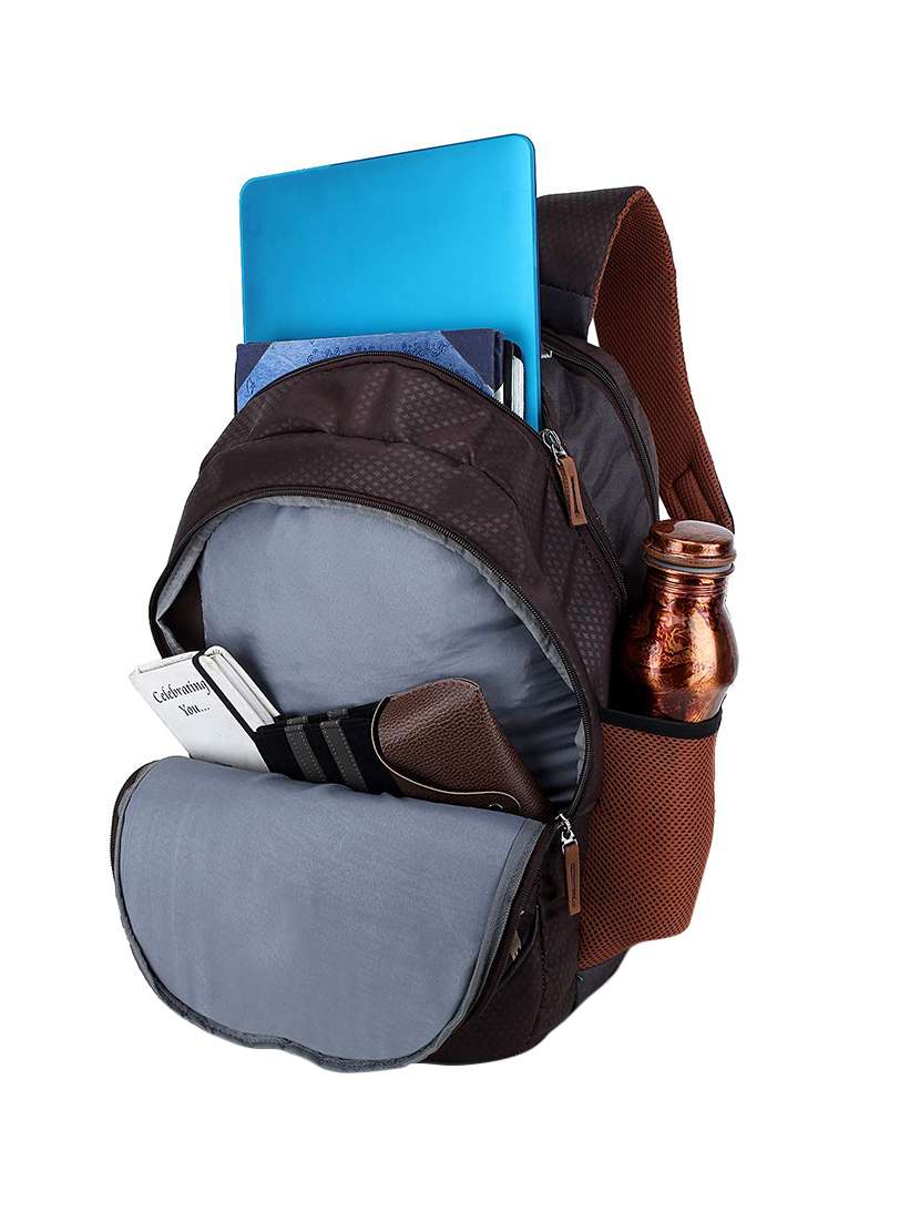 dark brown polyester backpack - 16566727 -  Standard Image - 2