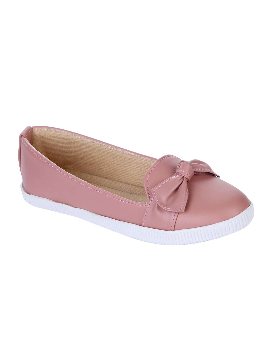 footkala pink slip on ballerinas