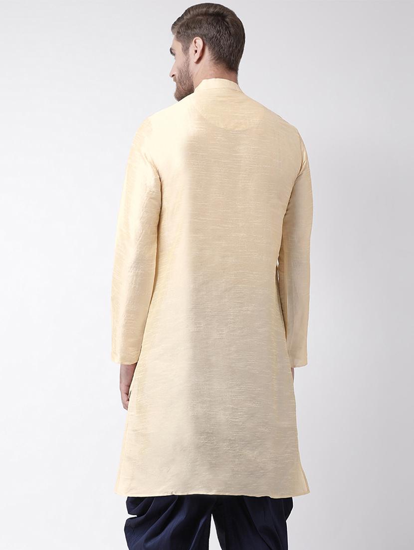beige dupion solid long kurta - 16569496 - Standard Image - 2