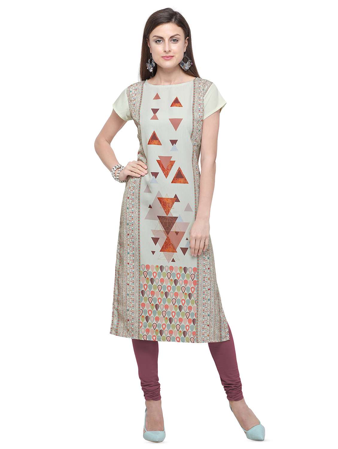 geometrical straight kurta