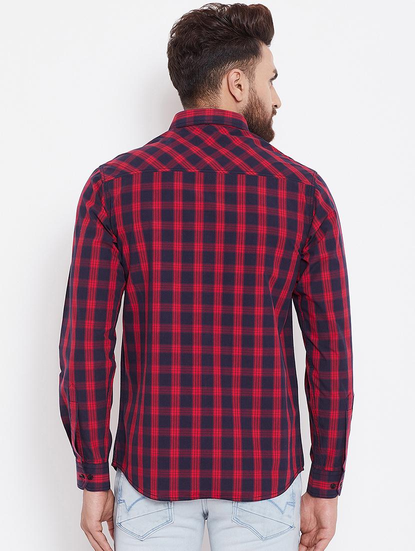red checkered casual shirt - 16570642 - Standard Image - 2