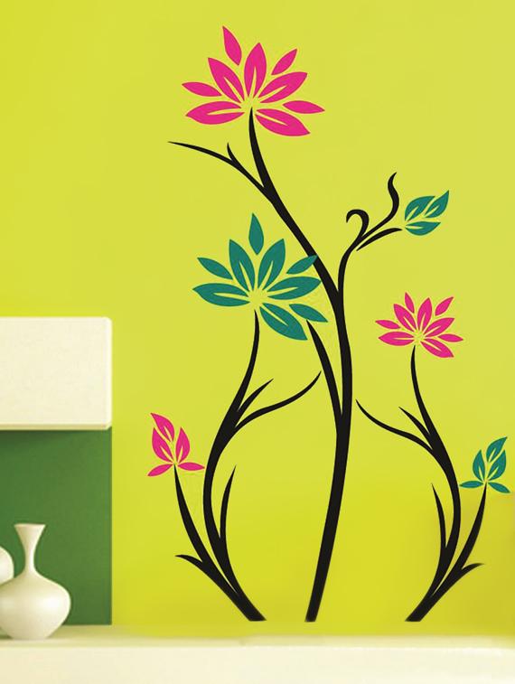 leaf design wall sticker for living room - 16576328 - Zoom Image - 0