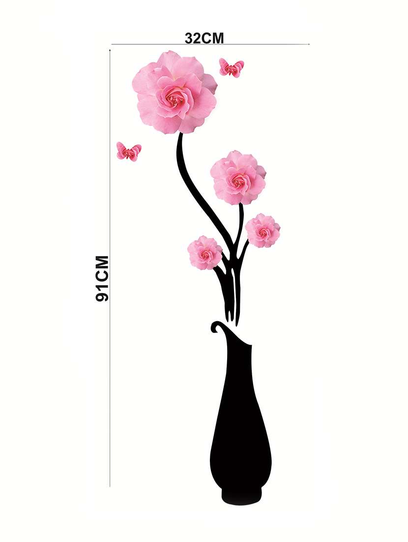  flower pot wall sticker for living room   - 16576332 -  Standard Image - 2