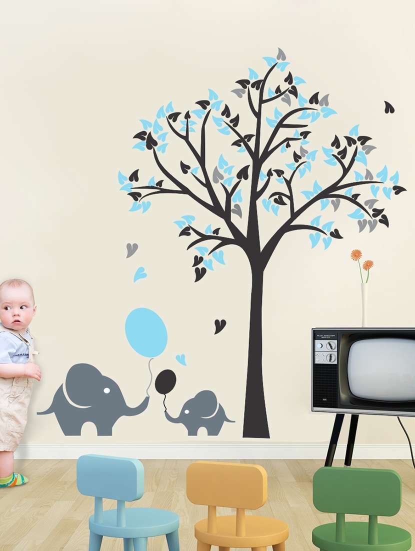  elephant and tree wall sticker & decal  