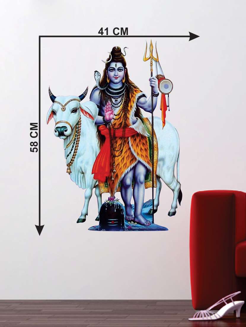 shiv ji wall sticker for living room  - 16576401 -  Standard Image - 2