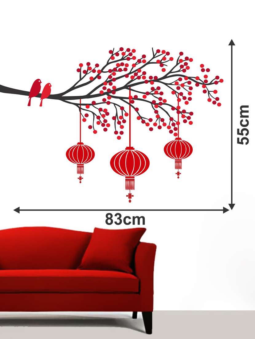  tree with lantern wall sticker & decal  - 16576425 -  Standard Image - 2