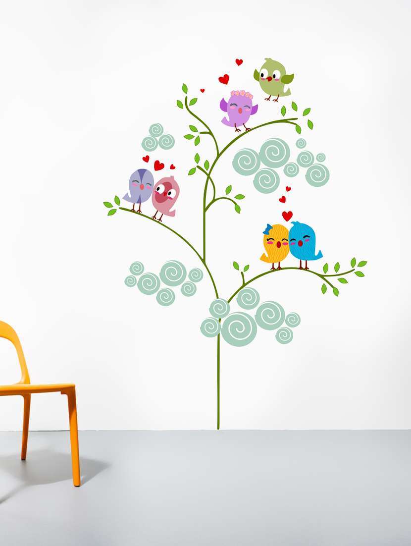   tree with birds wall sticker & decal  