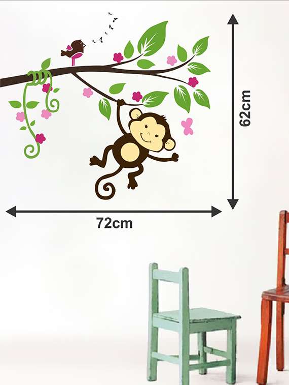 tree with monkey wall sticker & decal - 16576433 - Standard Image - 2