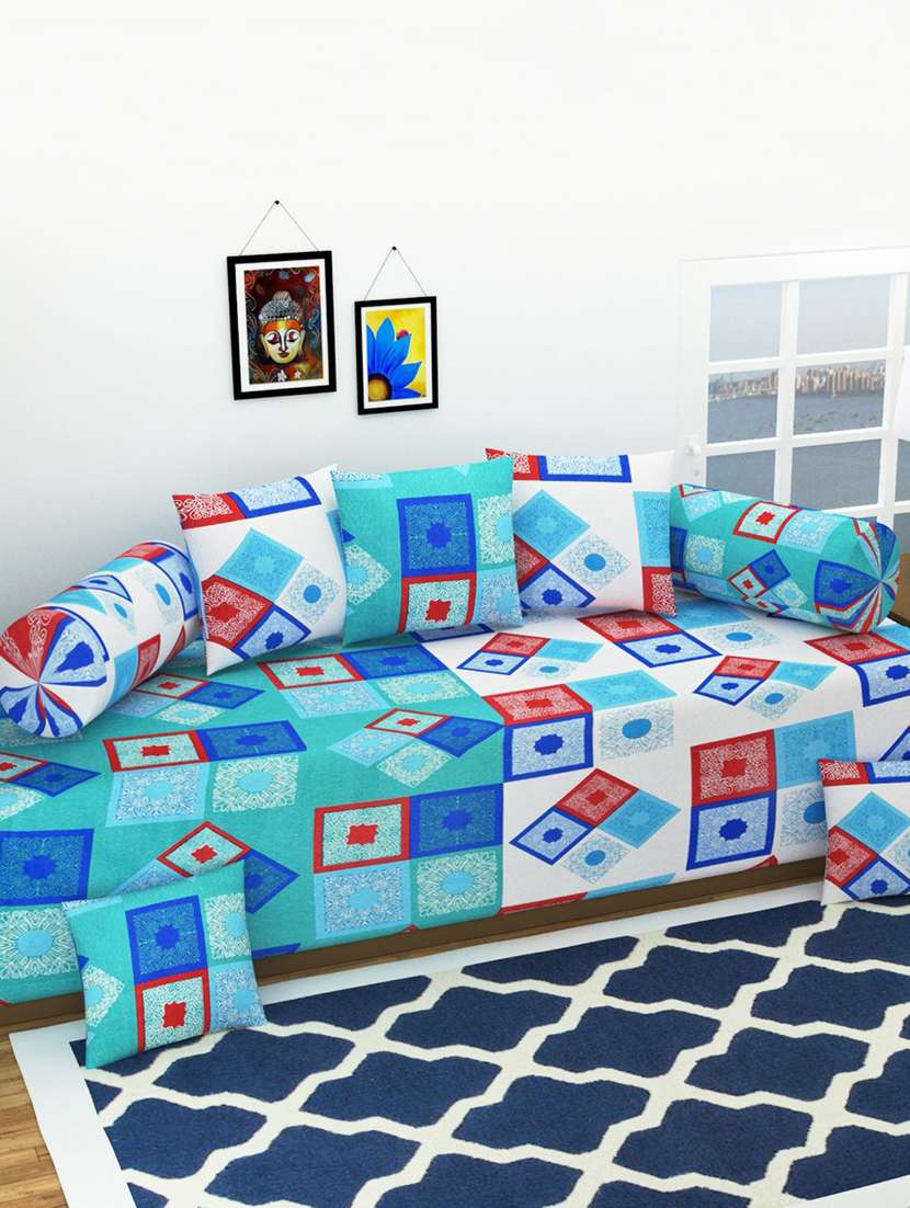 cotton diwan set of 8 pcs 