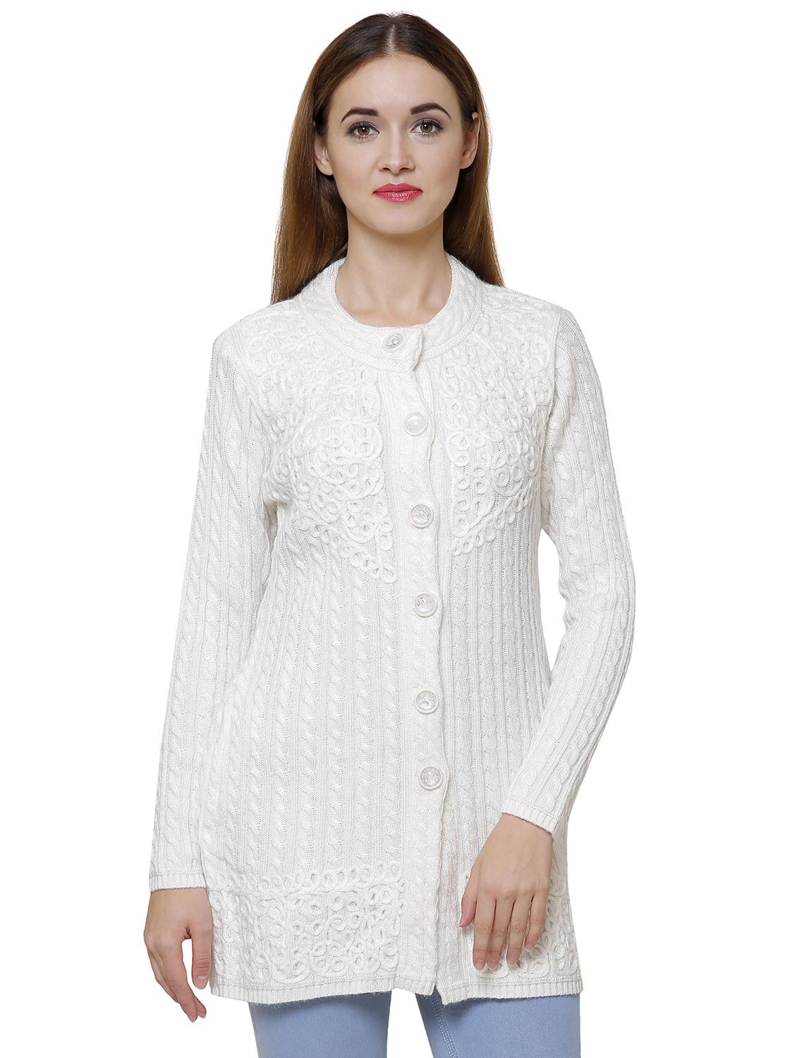 mandarin neck woven cardigan - 16581378 - Zoom Image - 0
