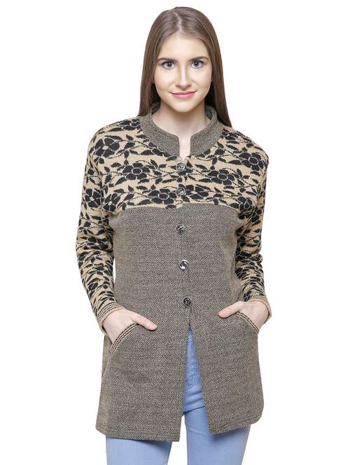 mandarin neck pocket slit cardigan  - 16581386 -  Standard Image - 0