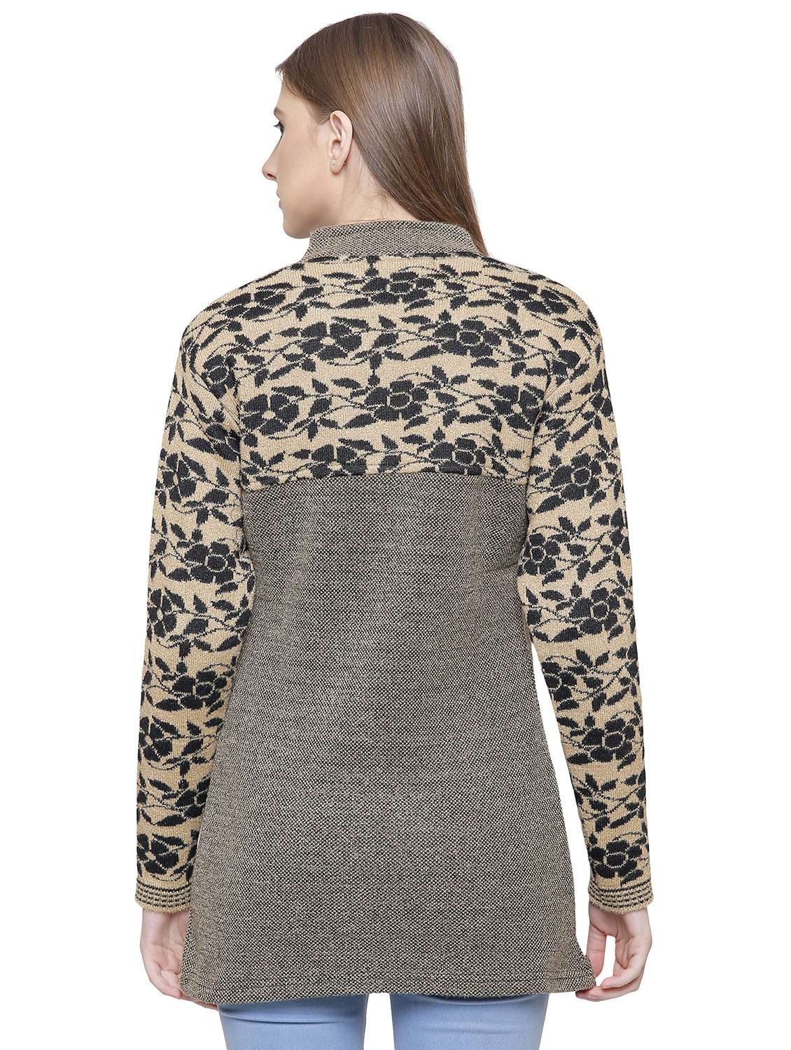 mandarin neck pocket slit cardigan - 16581386 - Standard Image - 2
