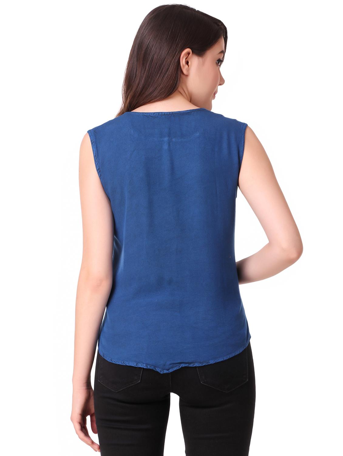 lace insert embroidered detail top - 16581528 - Standard Image - 2