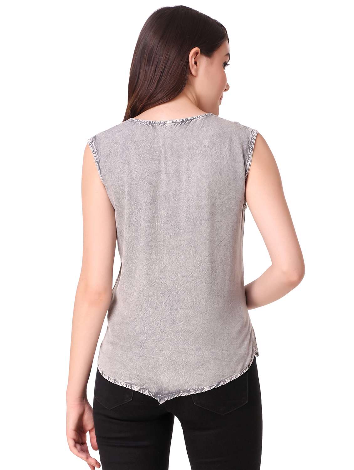 lace insert embroidered detail top - 16581529 - Standard Image - 2