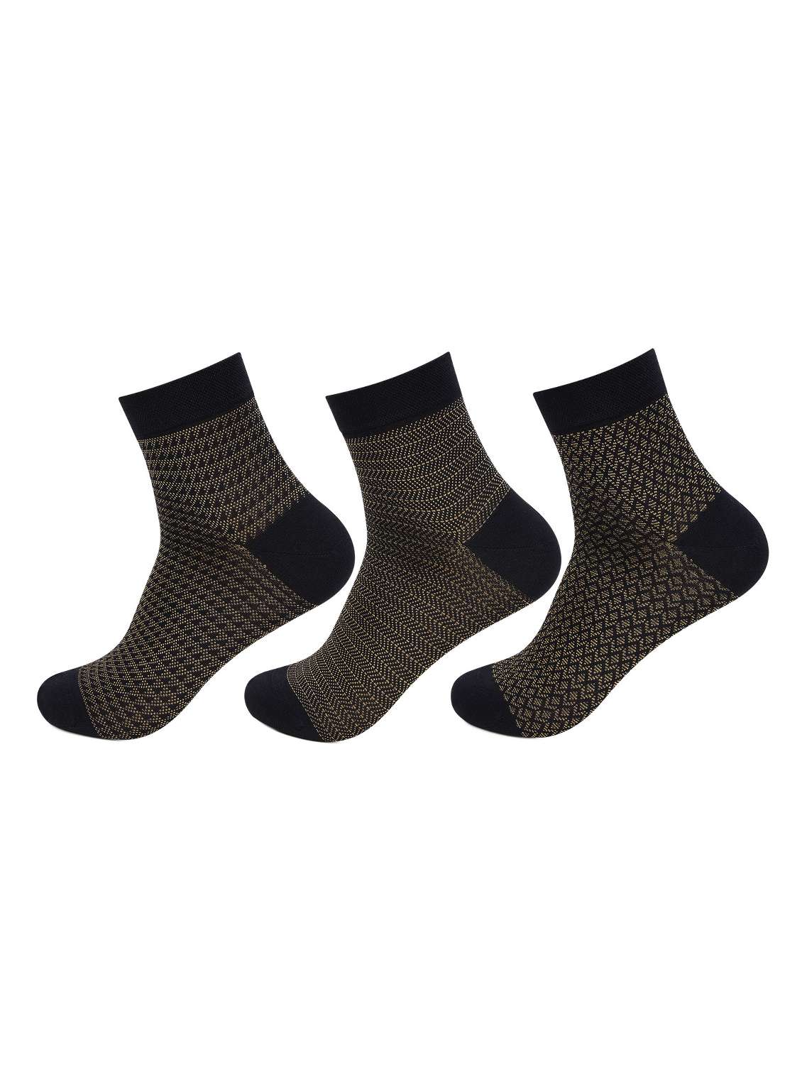 men pack of 3 printed above ankle length socks
