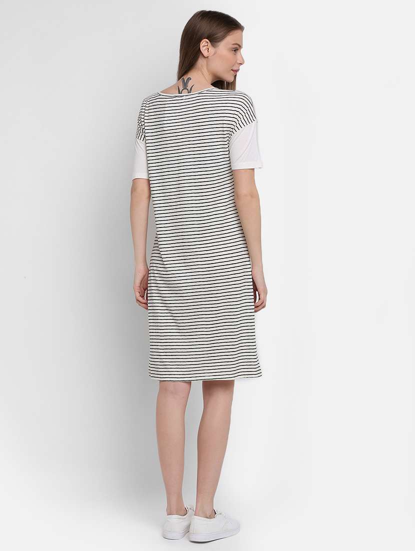 drop shoulder striped shift dress - 16584931 -  Standard Image - 2
