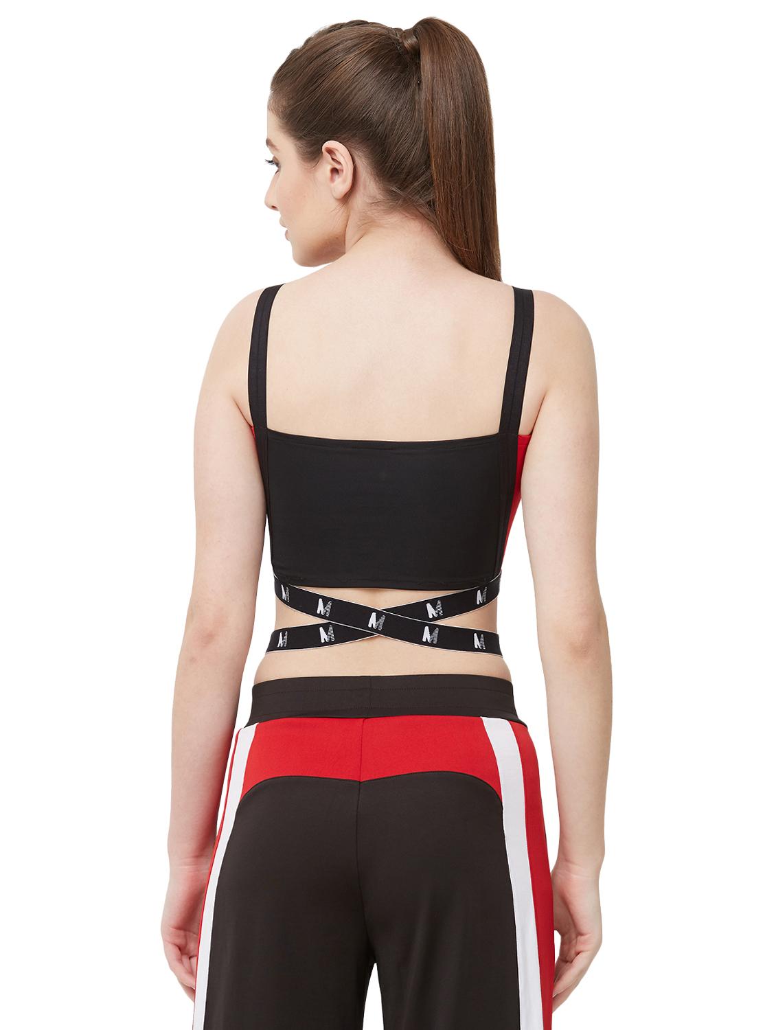 color block criss cross crop top - 16585209 - Standard Image - 2