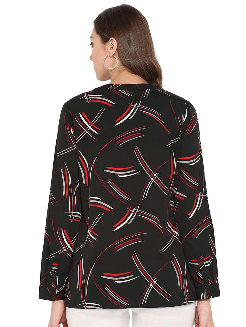 mandarin neck long sleeved shirt - 16585344 - Standard Image - 2