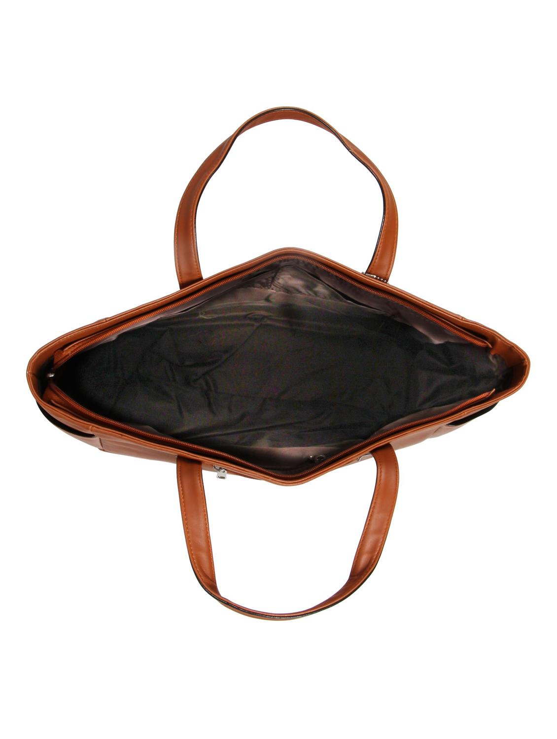 tan leatherette (pu) handbag - 16585727 - Standard Image - 2
