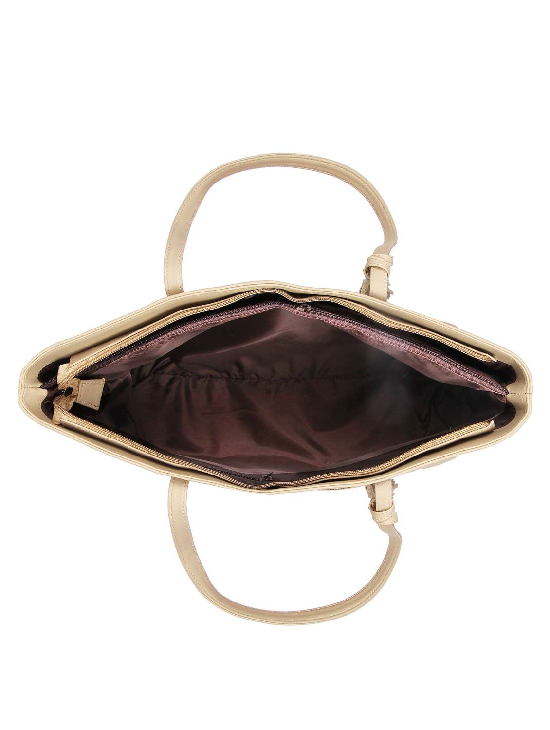 beige leatherette (pu) handbag - 16585735 -  Standard Image - 2