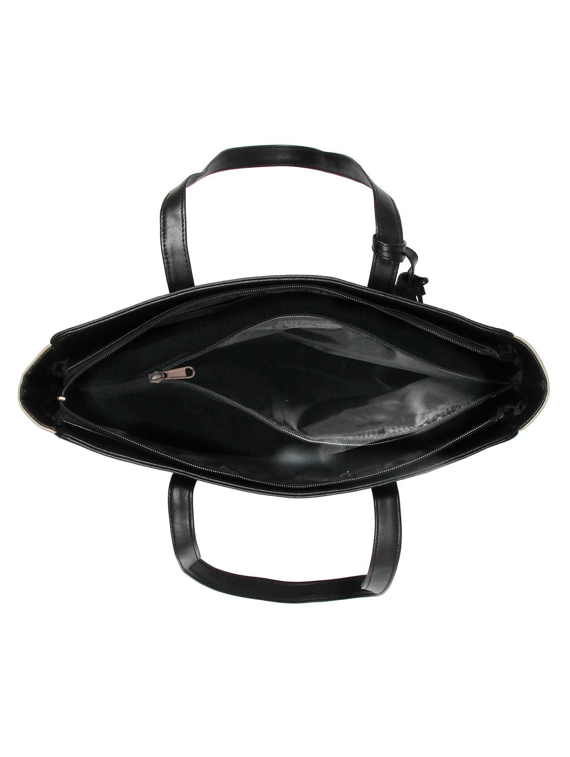 black leatherette (pu) handbag - 16585739 - Standard Image - 2