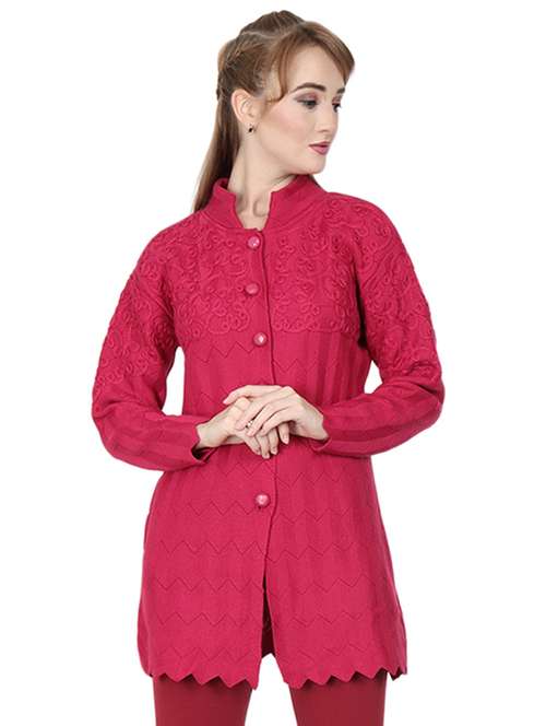 mandarin neck long sleeved cardigan - 16589097 -  Standard Image - 0