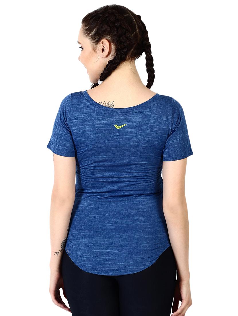 round neck curved hem tee - 16591244 - Standard Image - 2