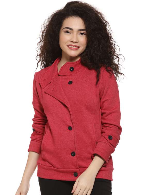 lapel neck solid jacket