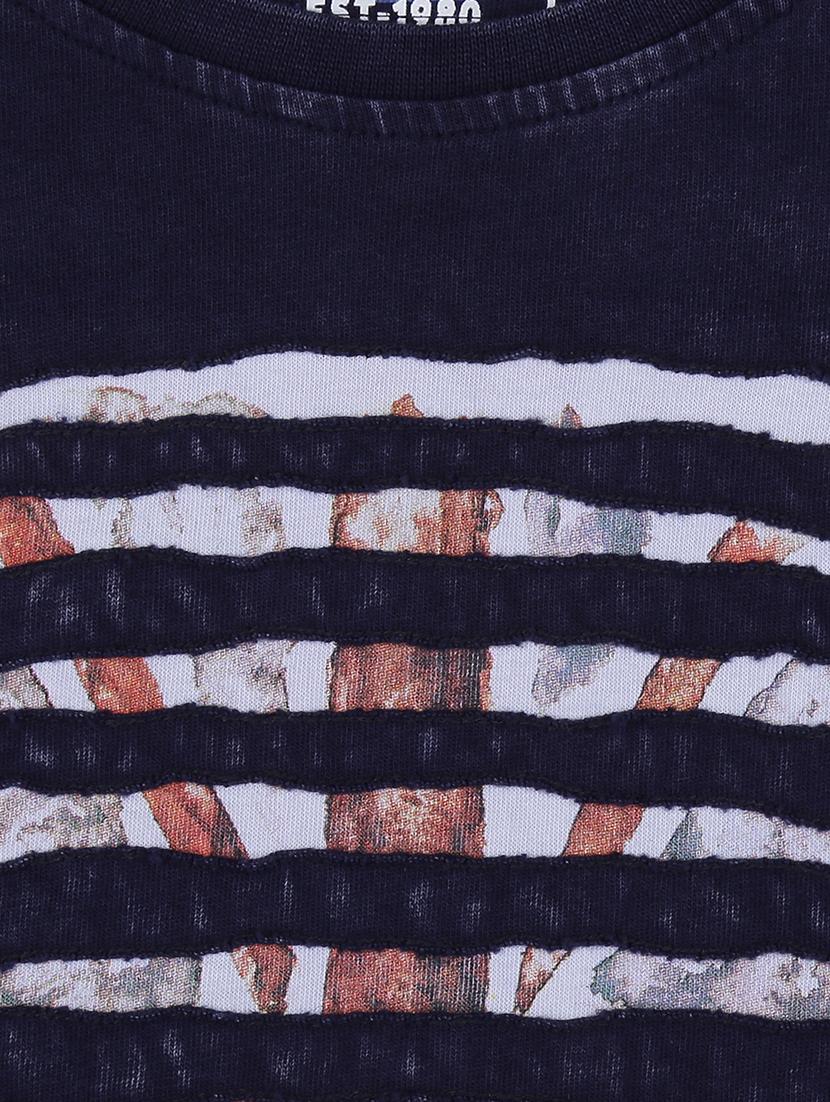 round neck striped t-shirt - 16593504 - Standard Image - 2