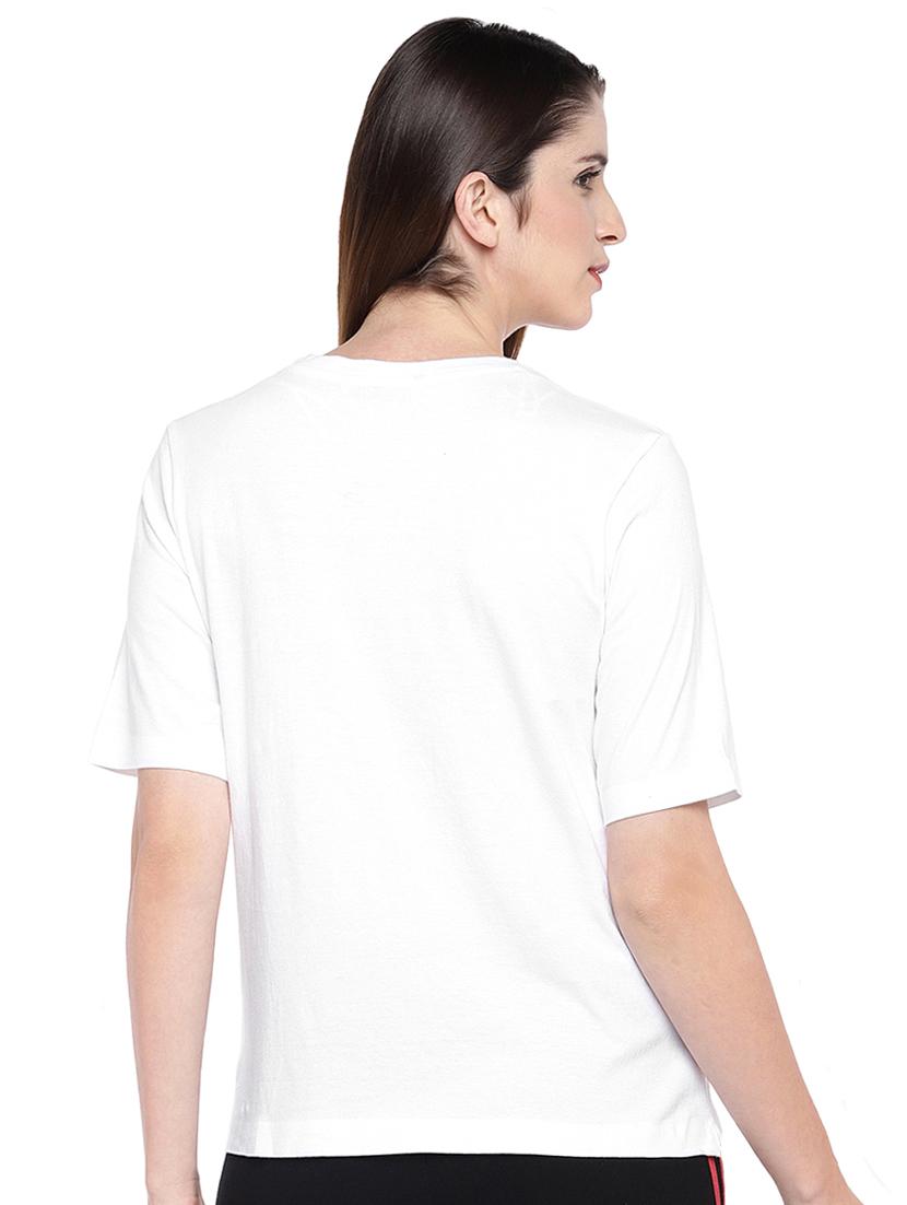 quirky print round neck tee - 16597071 - Standard Image - 2