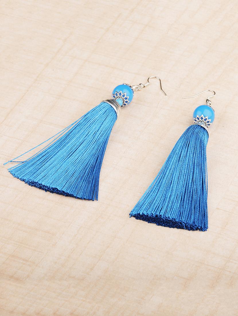 blue metal drop earring - 16603178 - Zoom Image - 0