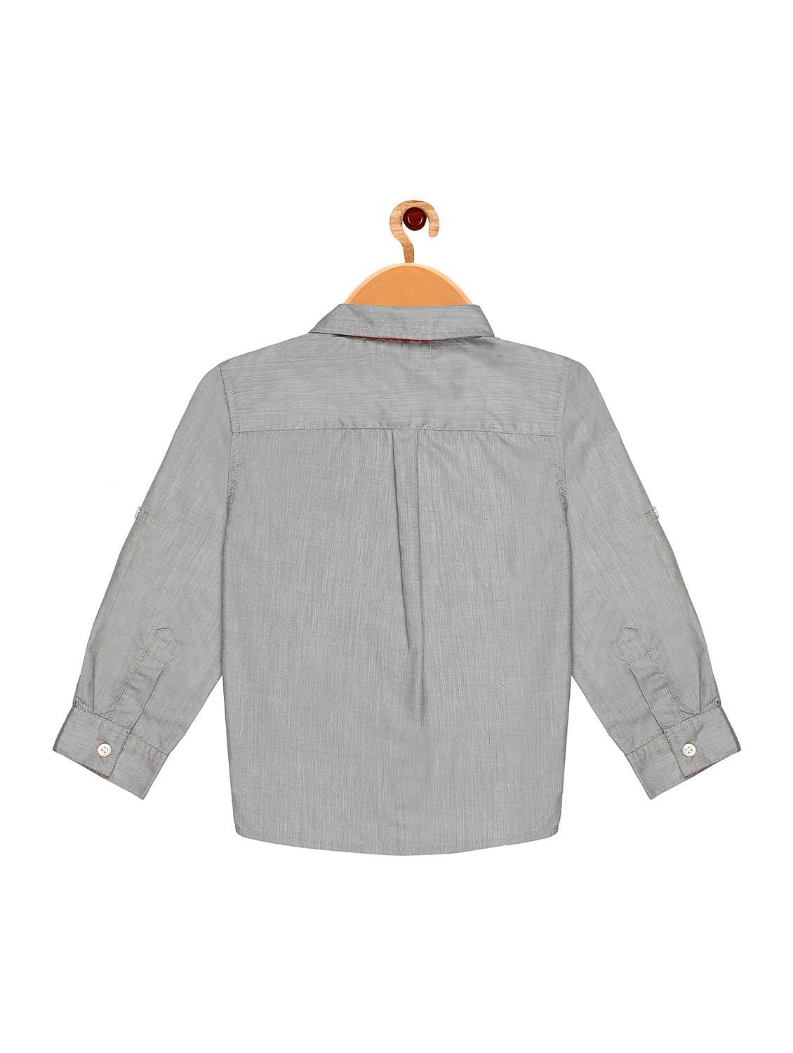 roll up sleeved tie detail shirt - 16603463 -  Standard Image - 2