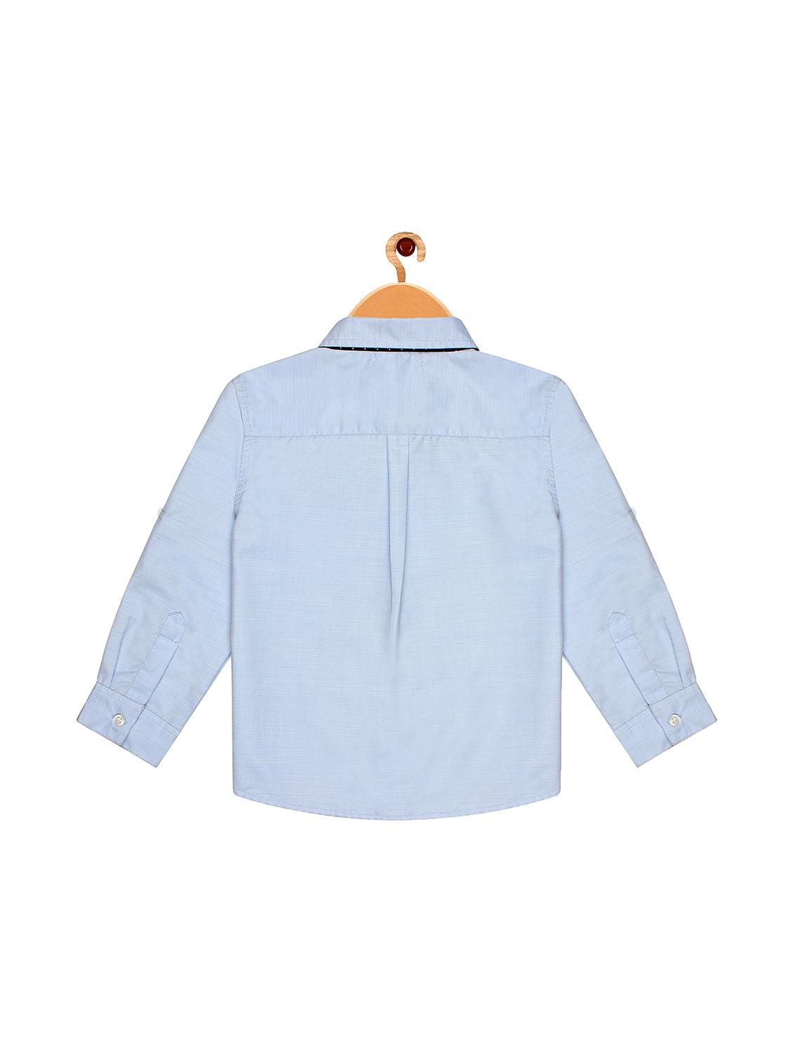 light blue printed shirt - 16603464 - Standard Image - 2