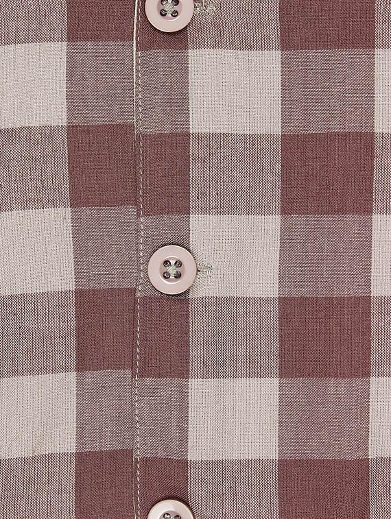 v neck checkered waist coat - 16603475 - Standard Image - 2