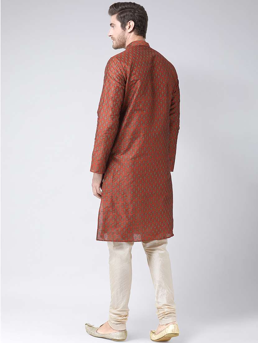 orange printed kurta pyjama set - 16604949 - Standard Image - 2
