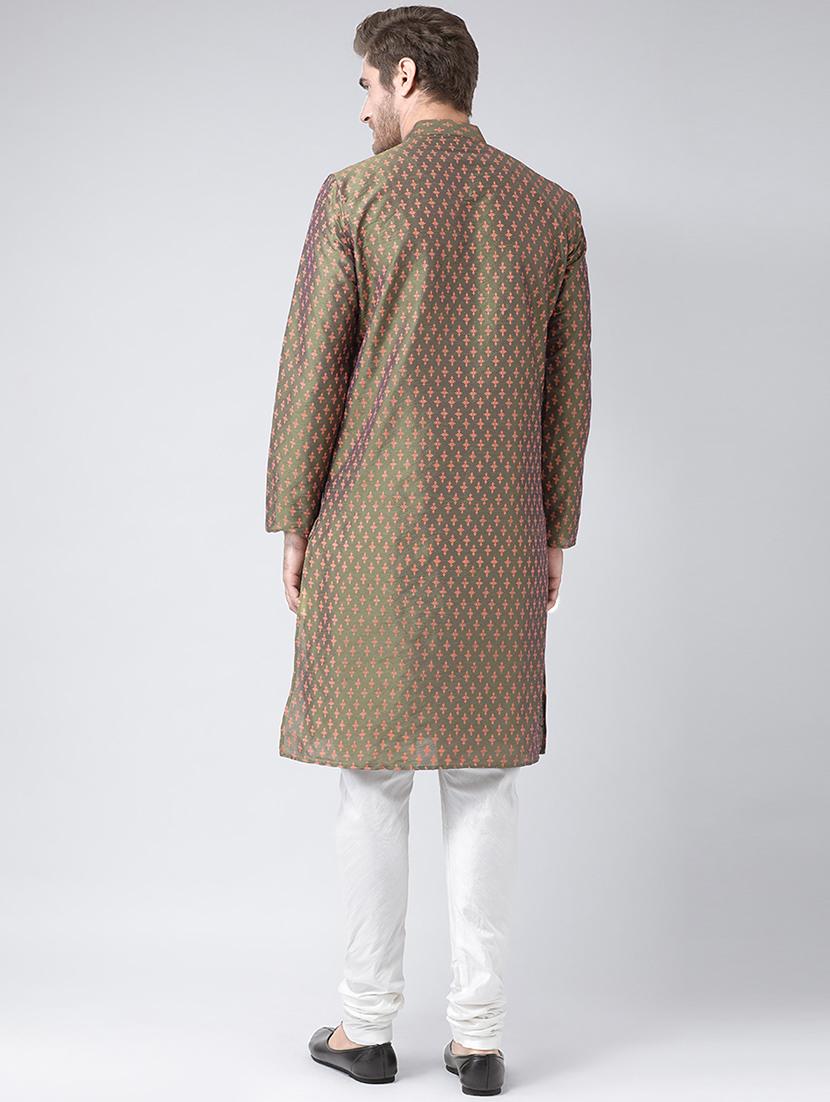 green printed kurta pyjama set - 16604973 - Standard Image - 2