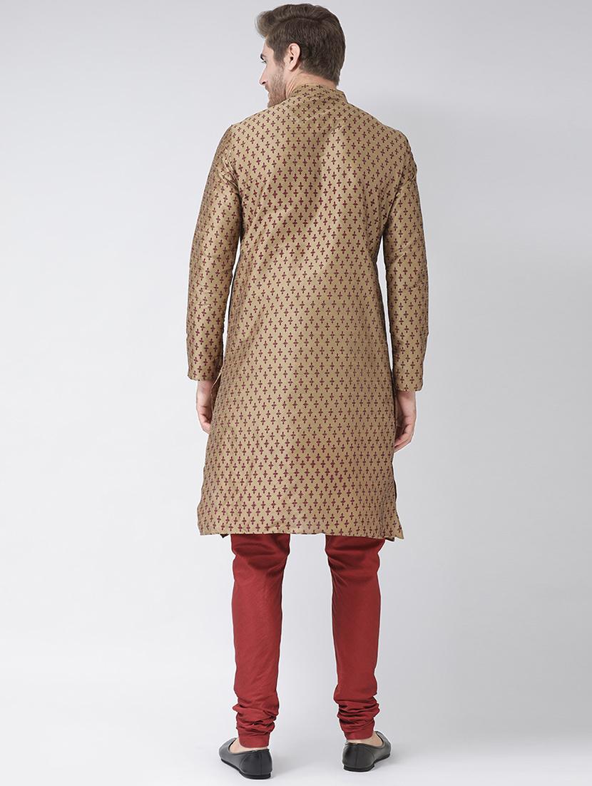 brown printed kurta pyjama set - 16604978 - Standard Image - 2