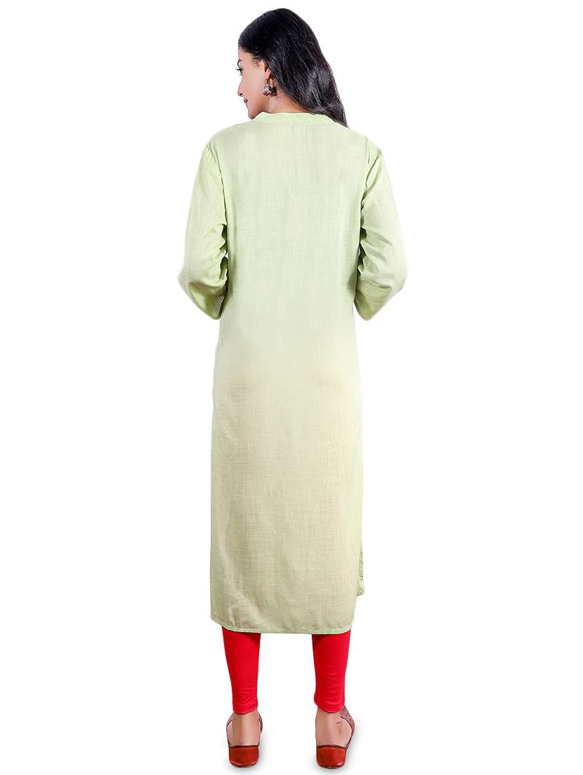 women's straight kurta - 16605642 - Standard Image - 2