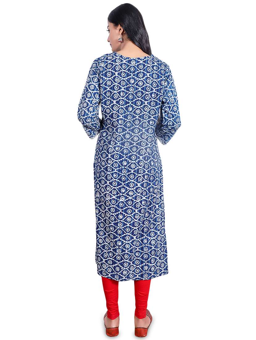 women's straight kurta - 16605643 - Standard Image - 2
