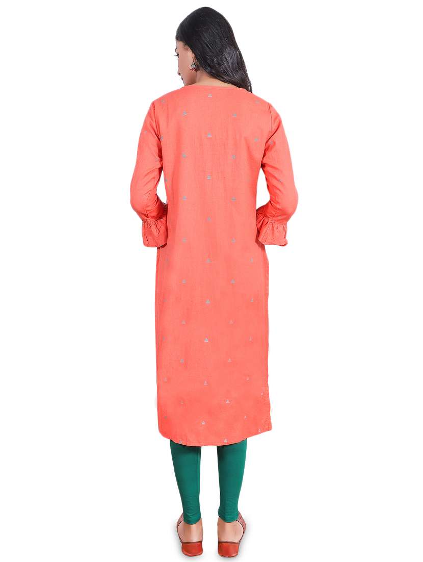 women's straight kurta - 16605644 - Standard Image - 2