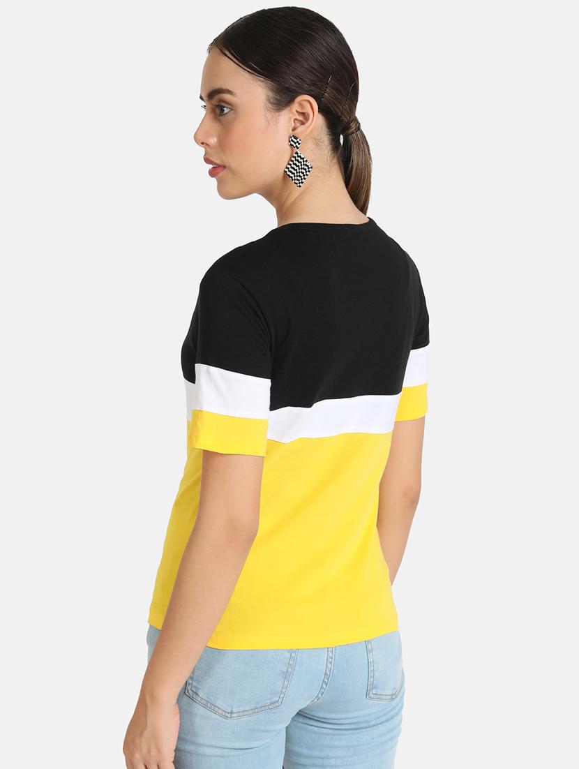 round neck color block tee - 16606066 - Standard Image - 2