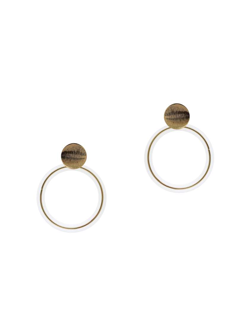 white gold plated drop earring