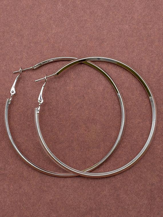  silver plated hoop earring