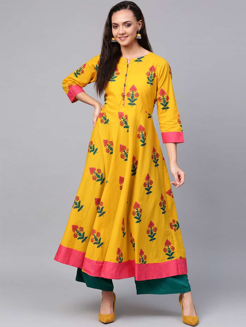 floral anarkali kurta