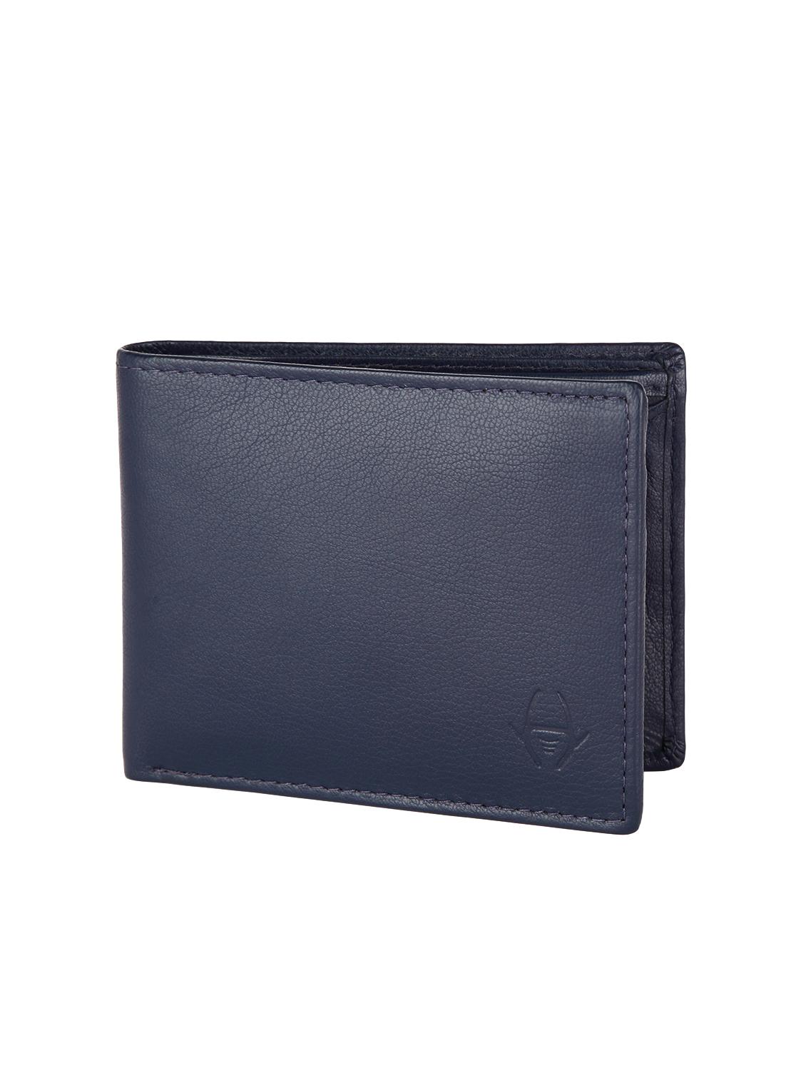 navy blue leather wallet - 16609394 -  Zoom Image - 0